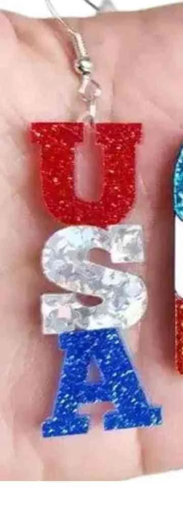 USA Earrings - The Swanky Bee