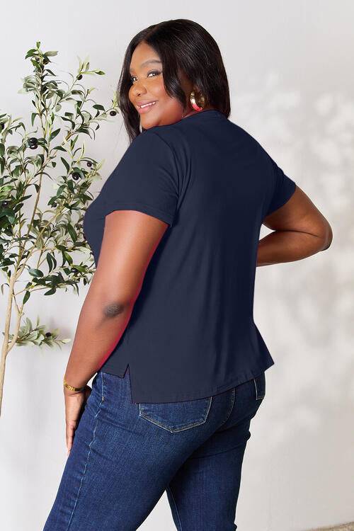 Basic Bae Full Size Round Neck Short Sleeve T-Shirt - Casual Everyday Top - Essential Wardrobe Staple - Plus Size Available
