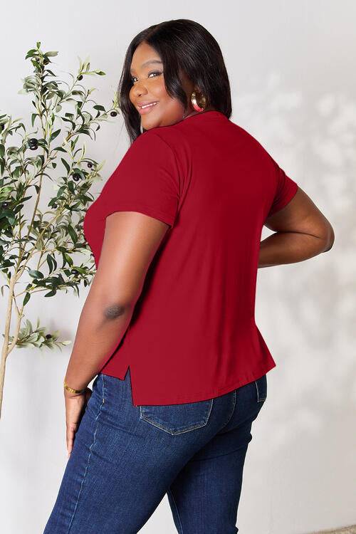 Basic Bae Full Size Round Neck Short Sleeve T-Shirt - Casual Everyday Top - Essential Wardrobe Staple - Plus Size Available
