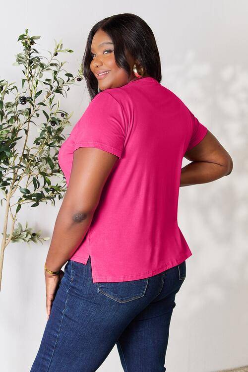Basic Bae Full Size Round Neck Short Sleeve T-Shirt - Casual Everyday Top - Essential Wardrobe Staple - Plus Size Available