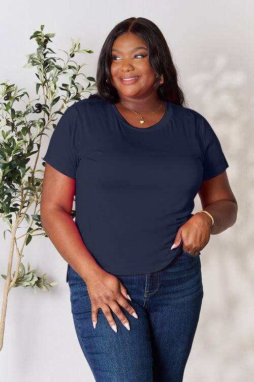 Basic Bae Full Size Round Neck Short Sleeve T-Shirt - Casual Everyday Top - Essential Wardrobe Staple - Plus Size Available