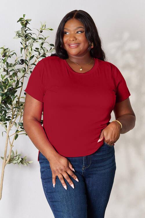 Basic Bae Full Size Round Neck Short Sleeve T-Shirt - Casual Everyday Top - Essential Wardrobe Staple - Plus Size Available