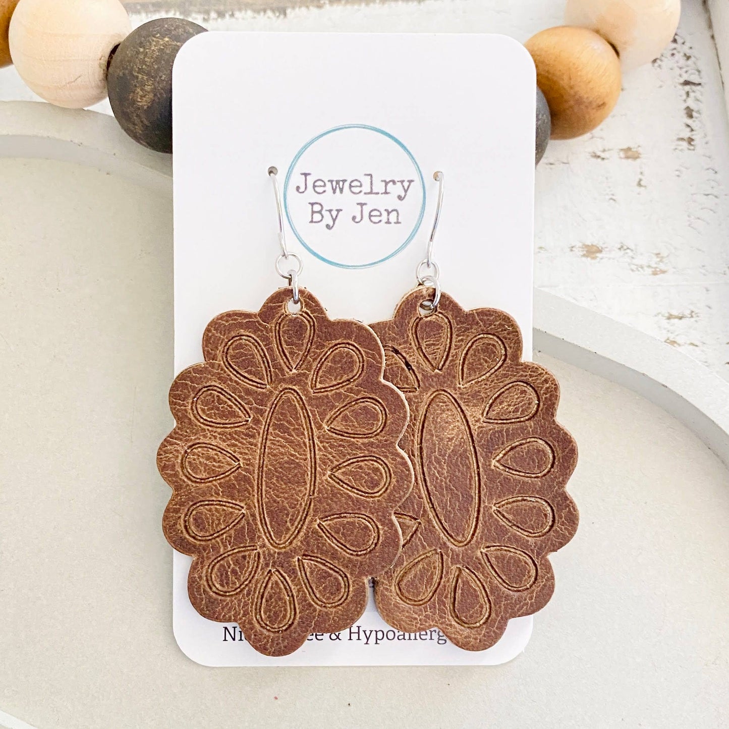 Vintage Cowboy Brown Earrings