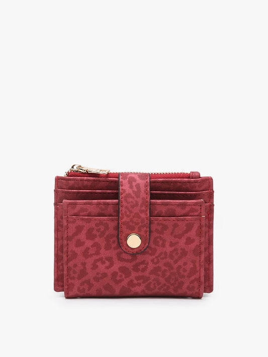Sam Mini Snap Red Cheetah Wallet
