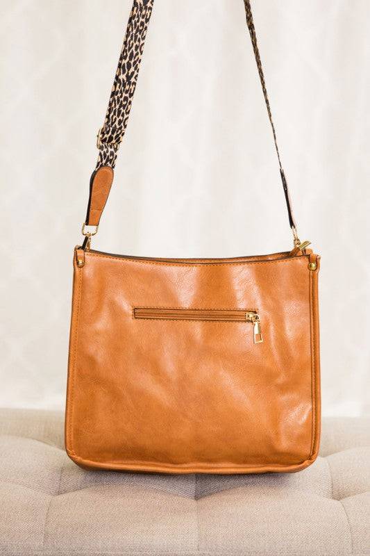 Crossbody Purse W/ Leopard Animal Strap