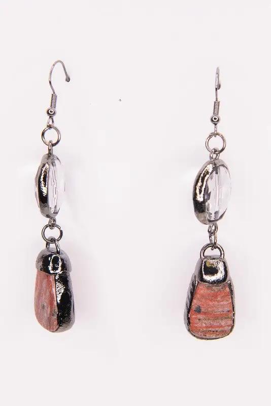 Pica Bamboo Agate Earrings