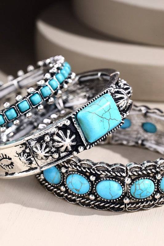 Desert Bloom Stacked Stretch Bracelet