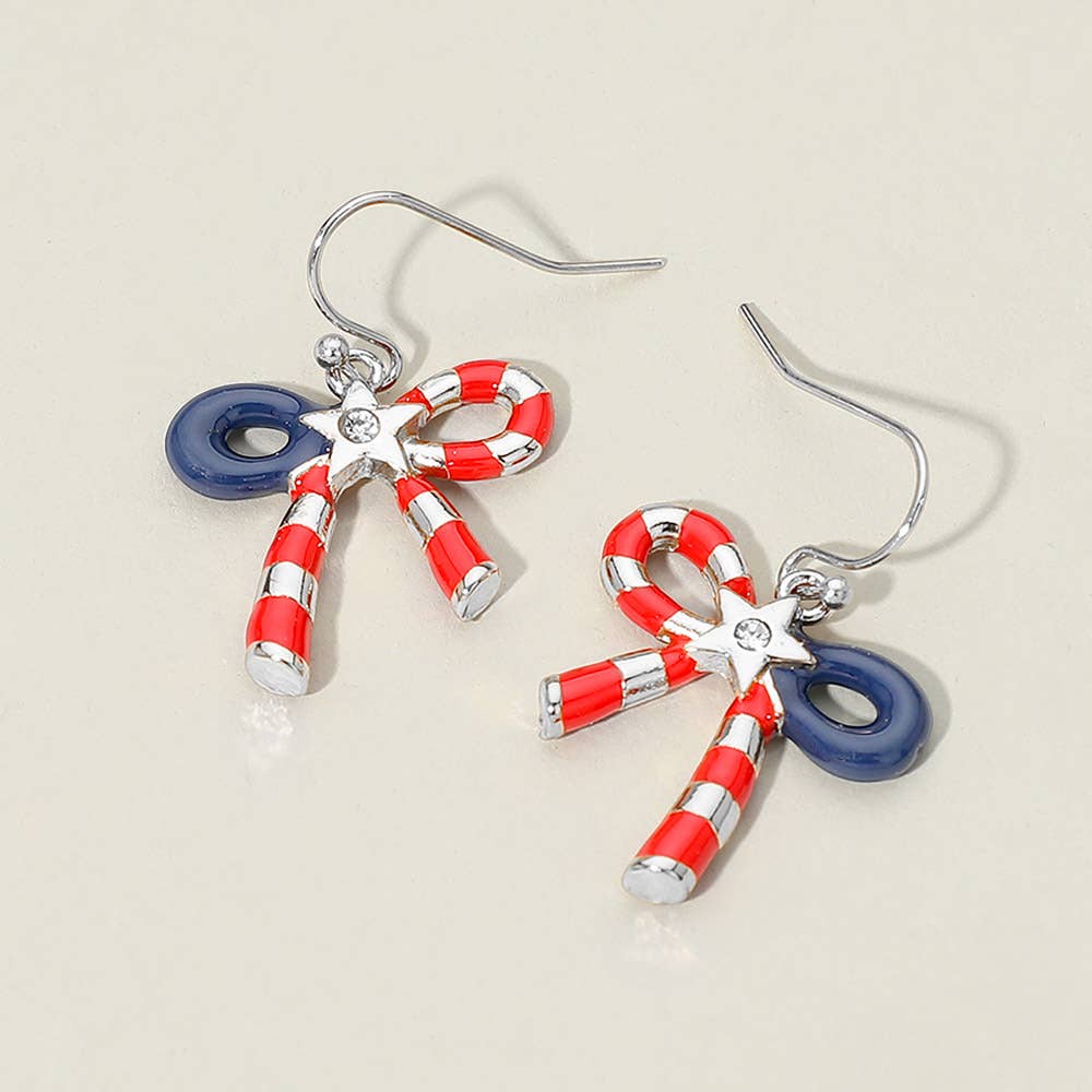 Stars And Stripes USA Earrings