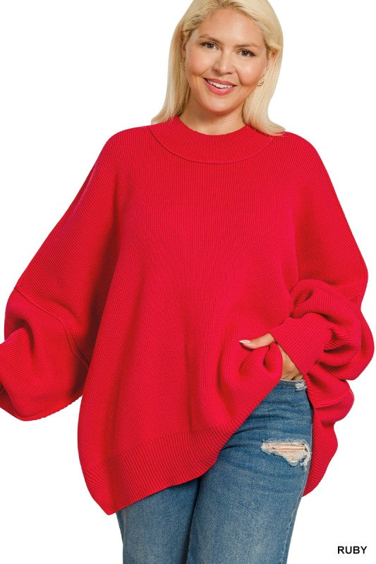 Side Slit Oversized Sweater
