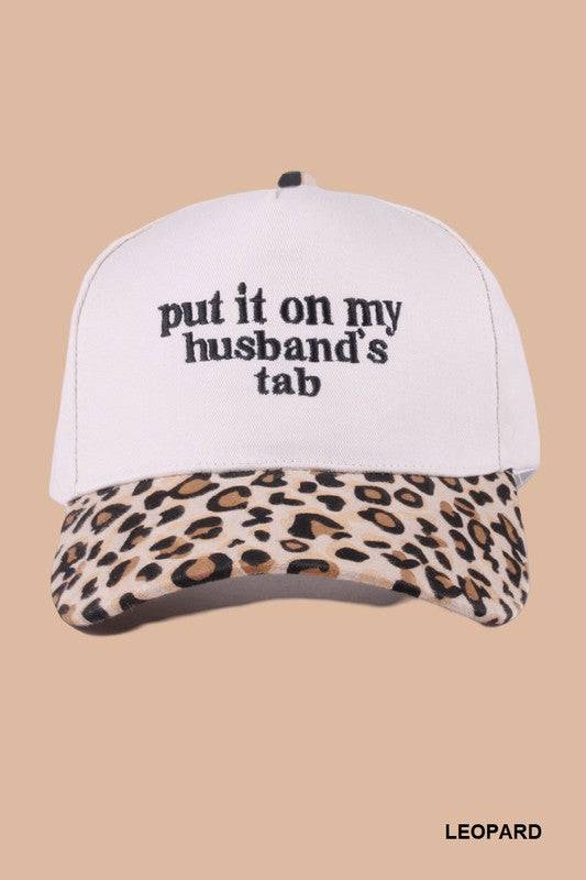 Put It On My Husband’s Tab Two-Tone Canvas Cotton Cap