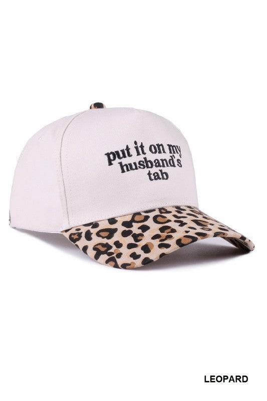 Put It On My Husband’s Tab Two-Tone Canvas Cotton Cap