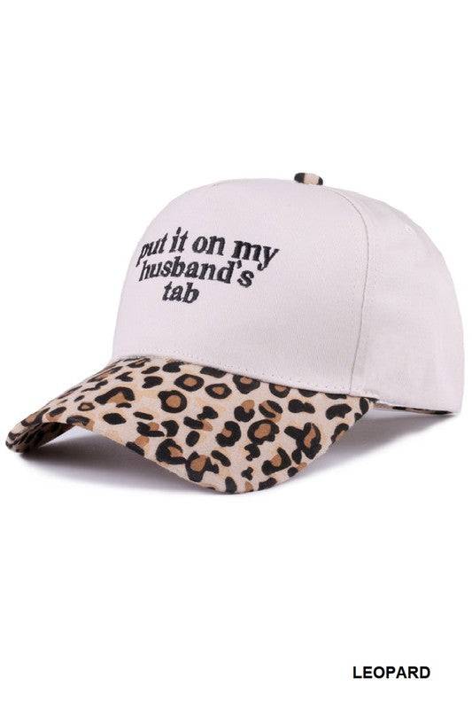 Put It On My Husband’s Tab Two-Tone Canvas Cotton Cap