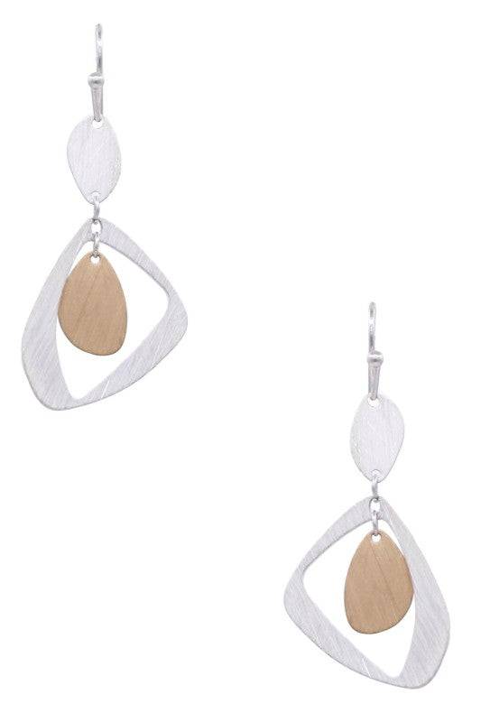 Brass Metal Modern Sculpted Dangles