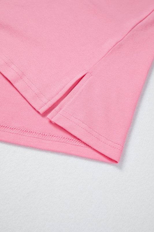 Puff Sleeve V Neck Pleated Blouse