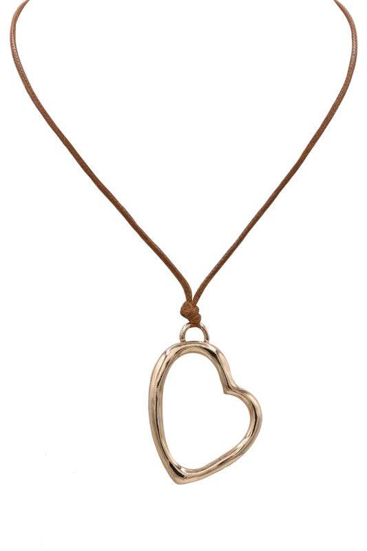 Modern Heart Cut-Out Necklace for Everyday Charm