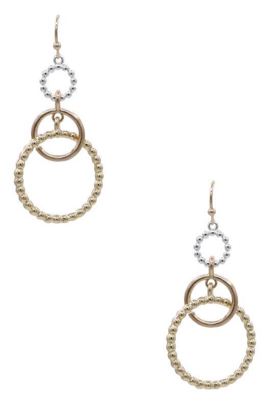 Stylish Triple Layer Circle Earrings for Everyday Elegance