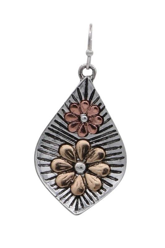 Floral Teardrop Earrings for Timeless Elegance