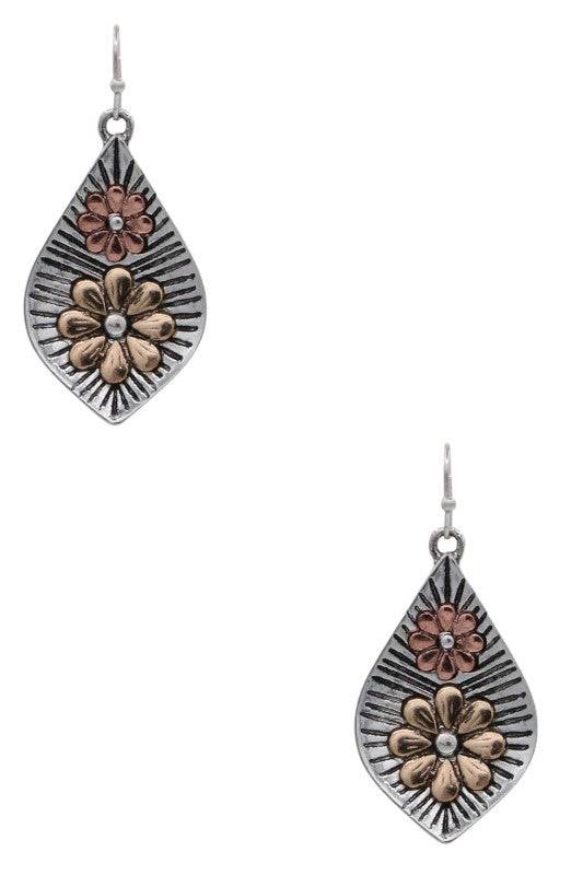 Floral Teardrop Earrings for Timeless Elegance