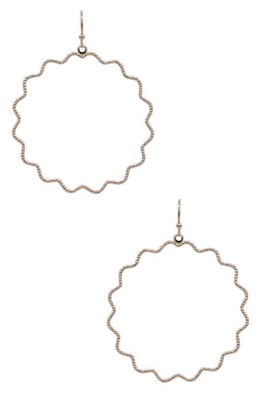 Textured Ring Drop Earrings for Effortless Style