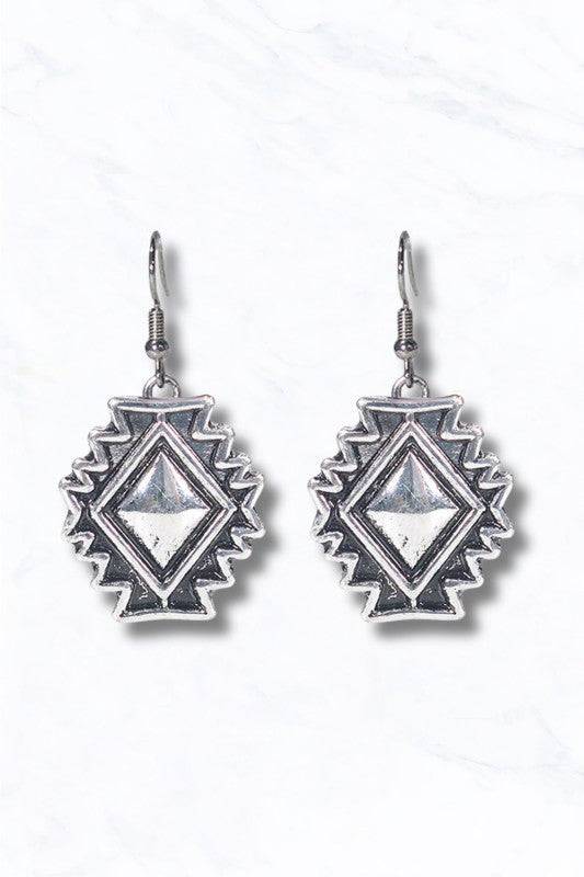 Western Aztec Diamond Earrings for Bold Style