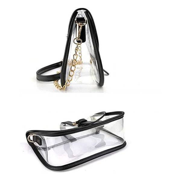 Cute Clear Stadium Crossbody Bag – Large Transparent Purse