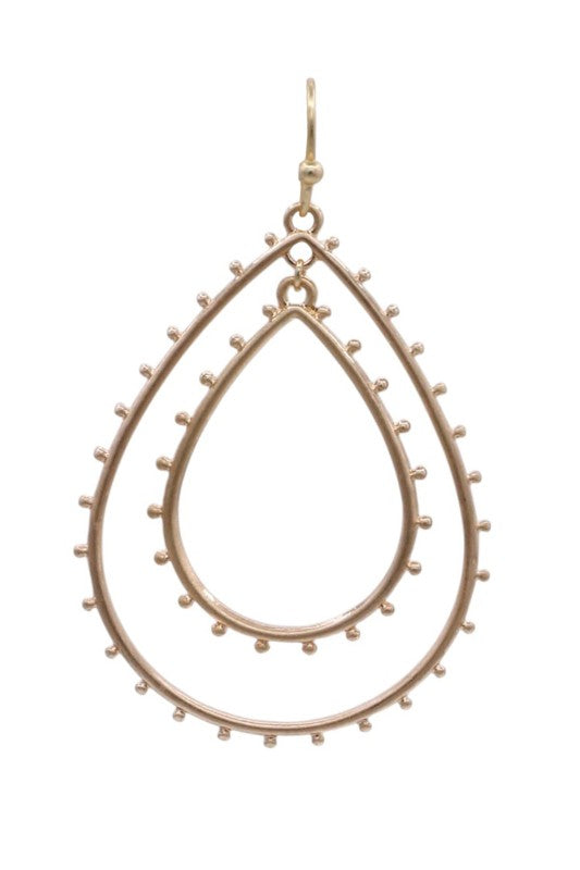 Open Frame Teardrop Dangle Earrings