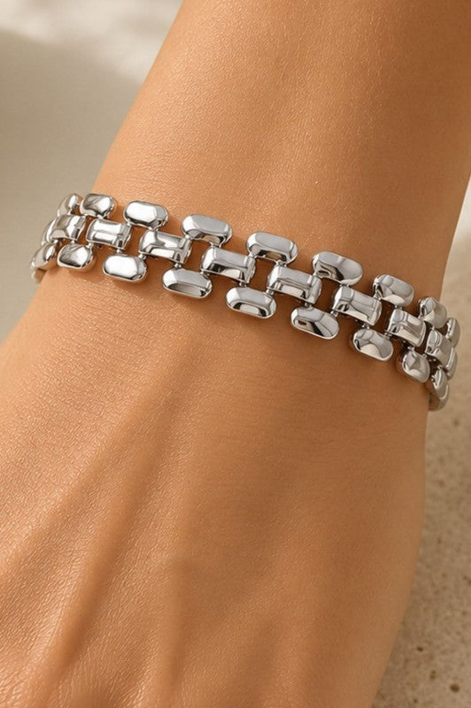 Bold Geometric Chain Bracelet