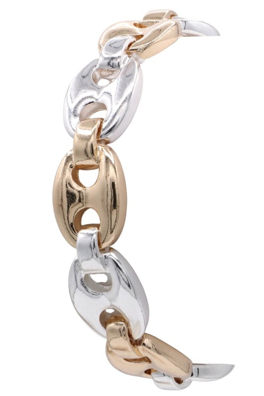 Bold Oval Link Stretch Bracelet
