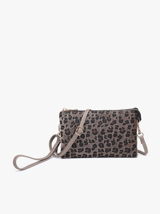 Riley Cheetah 3 Compartment Crossbody
