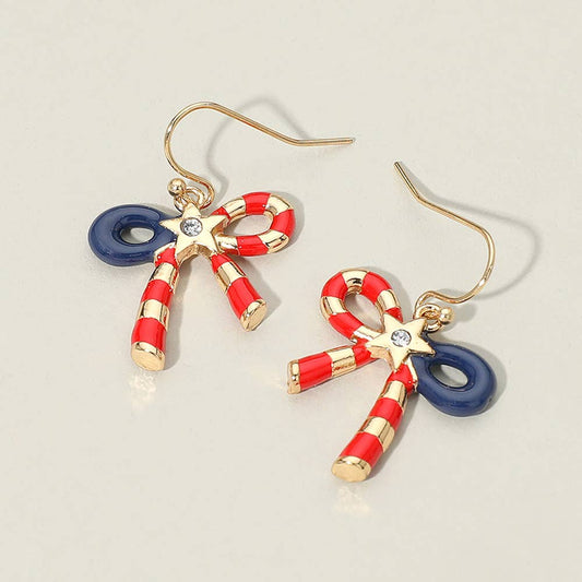 Stars And Stripes USA Earrings