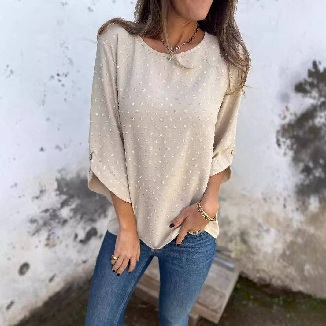 Swiss Dot Chiffon Blouse