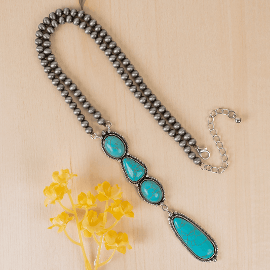 Turquoise Navajo Pearl Necklace