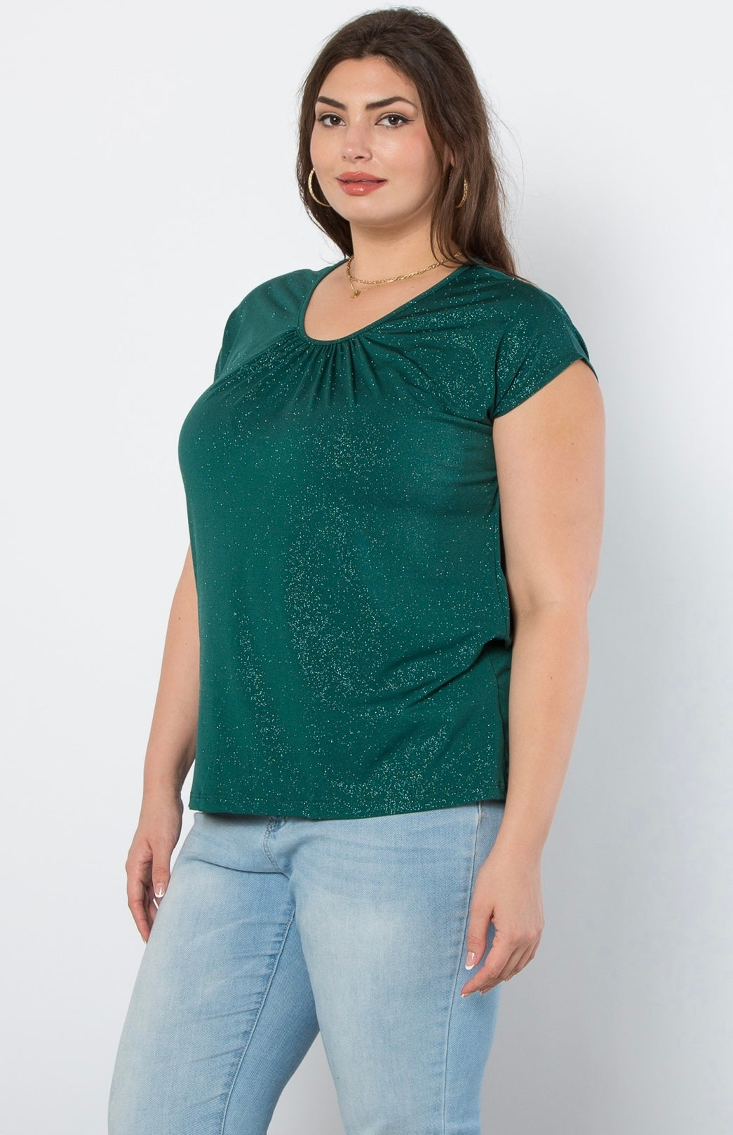 Glitter Cap Sleeve Tops