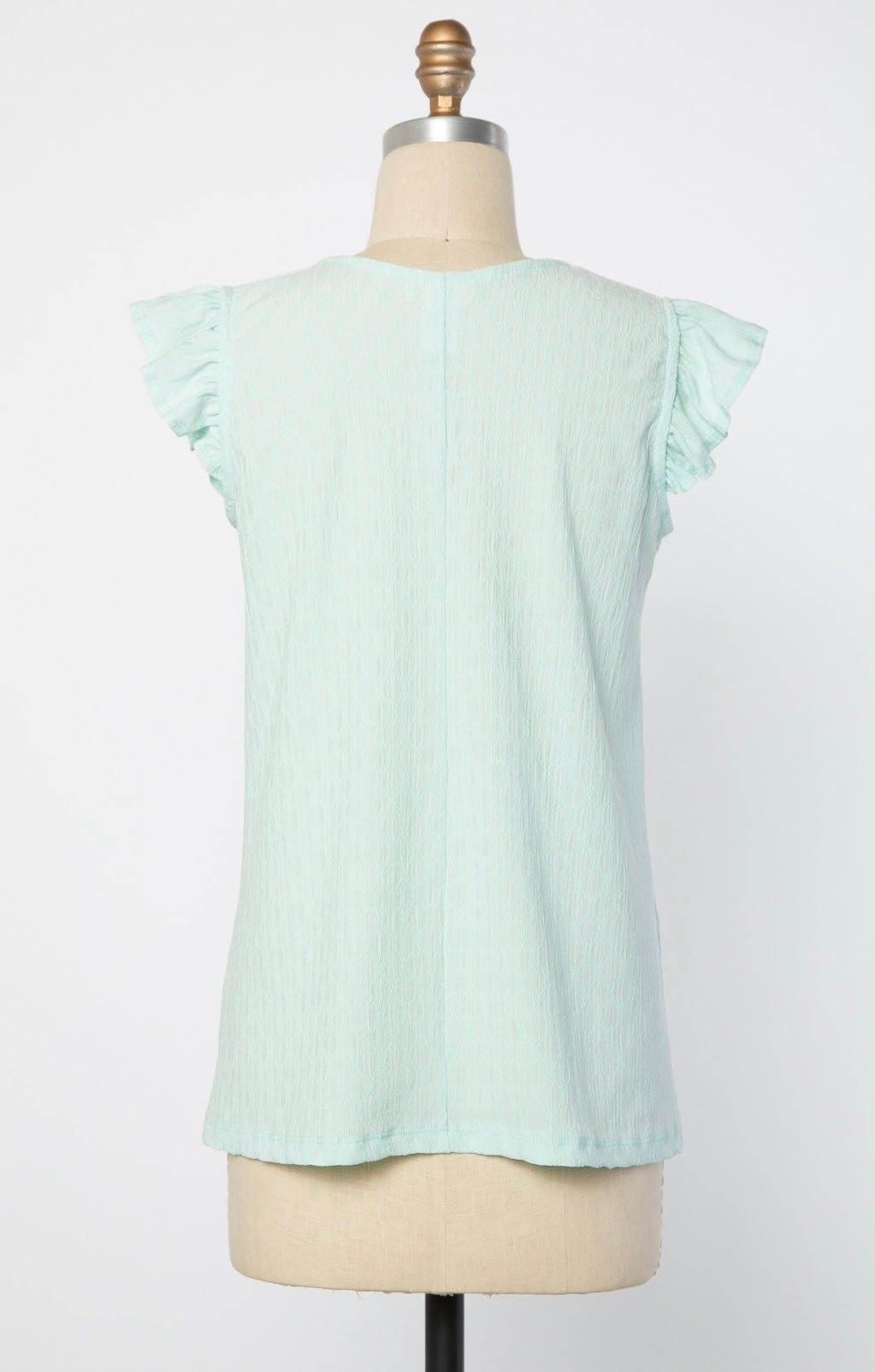 Ruffled Cup Sleeve Top