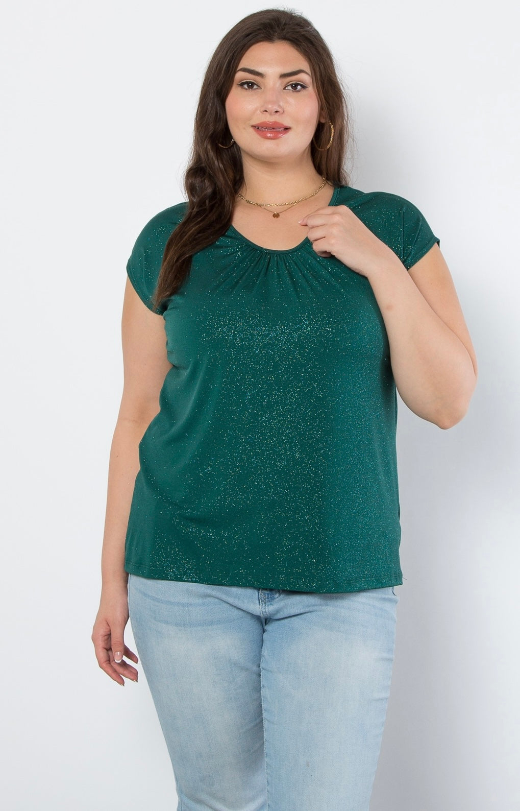 Glitter Cap Sleeve Tops