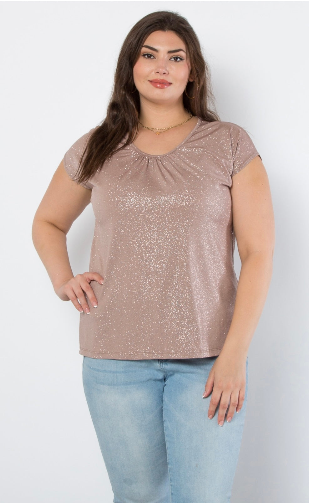Glitter Cap Sleeve Tops