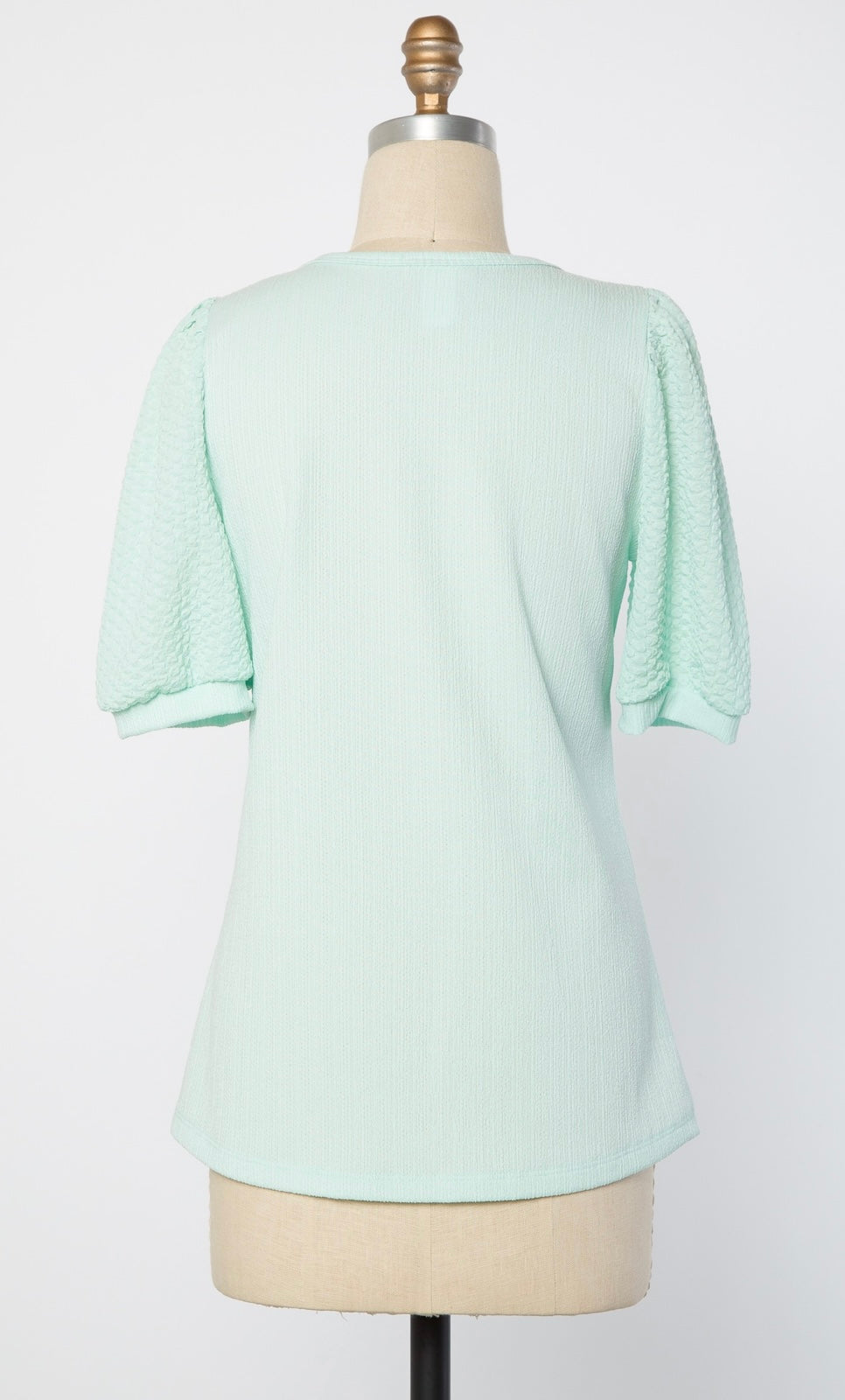 Puff Sleeve Textured Top