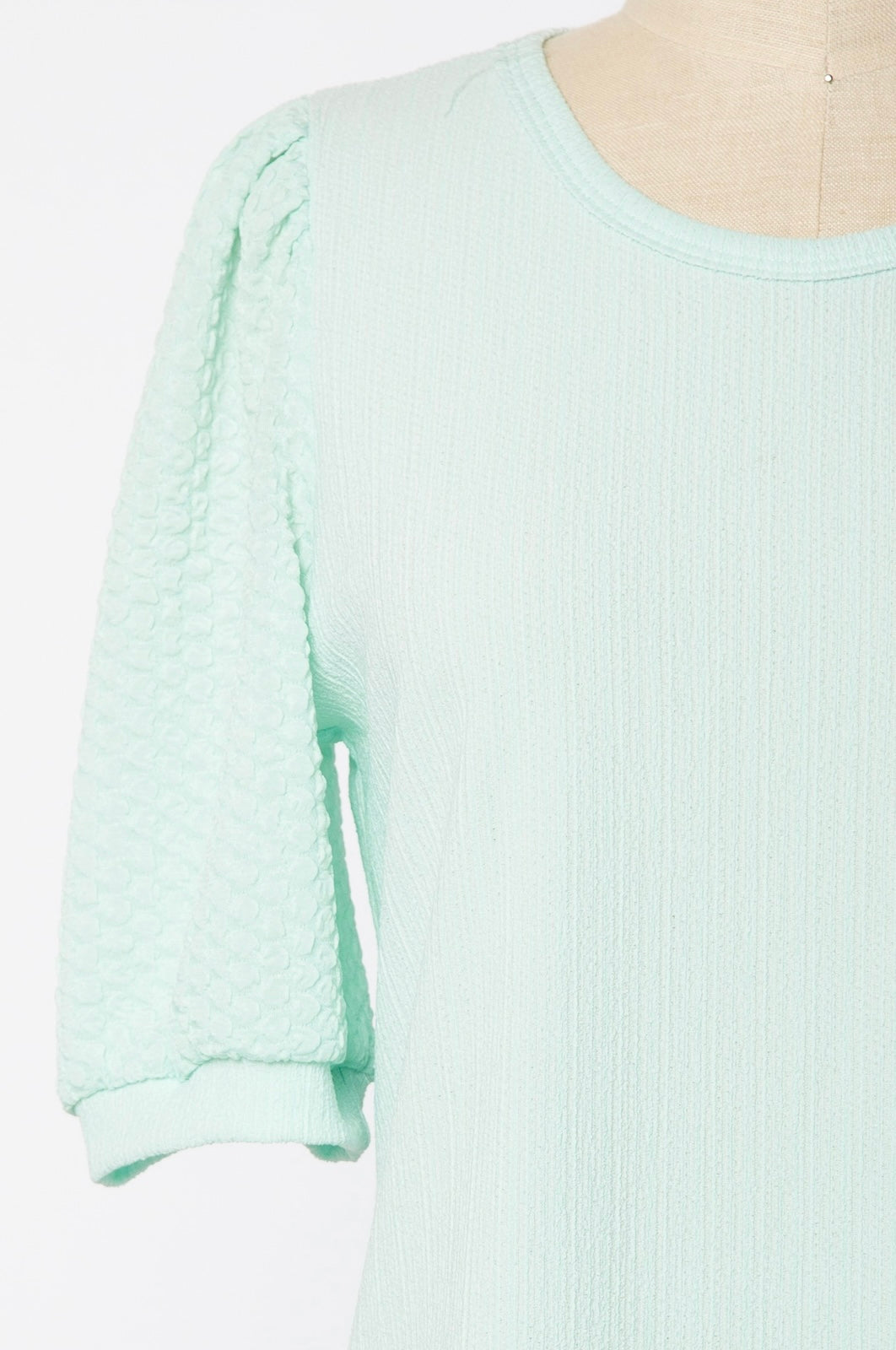 Puff Sleeve Textured Top
