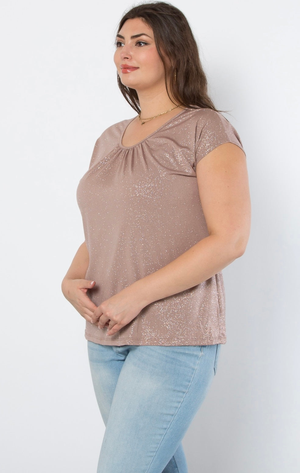 Glitter Cap Sleeve Tops