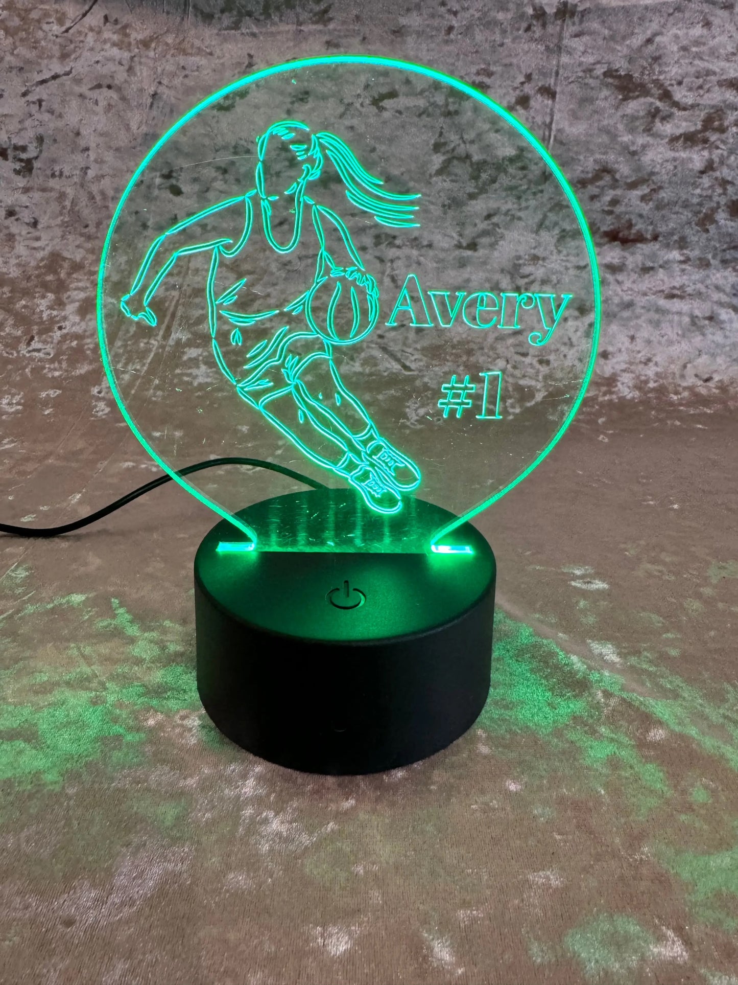 Custom Acrylic Night Light with Base - Personalized LED Lamp - Nightlight for Bedrooms - Unique Gift for Any Occasion -Customizable Lighting
