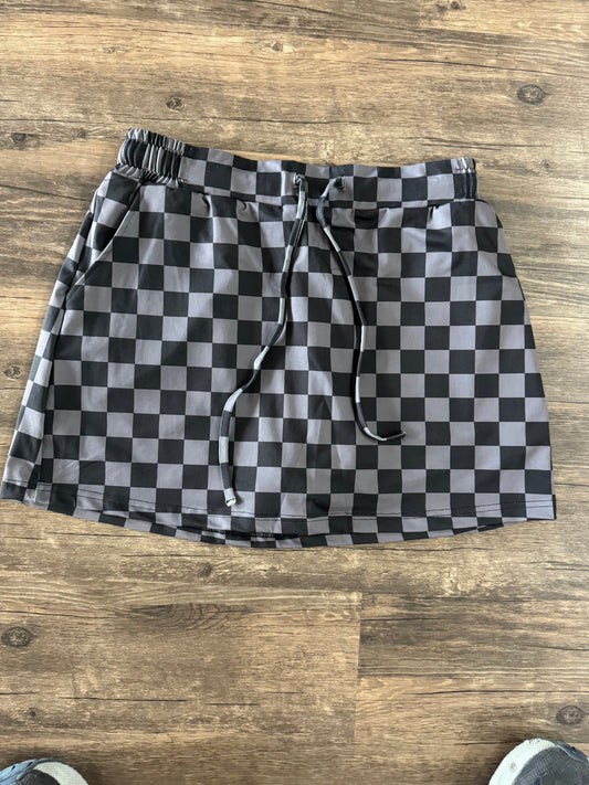 Checked Out Checkered Skort