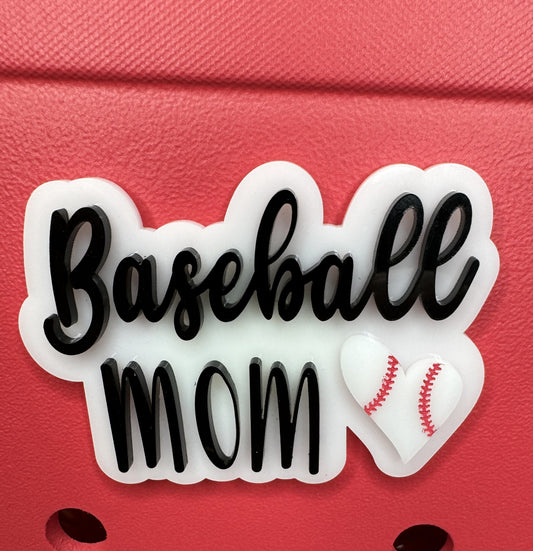 Baseball/Volleyball/Softball Mom Charm for Bogg Style Bags