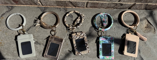 Zayley Key Ring Bangle Credit Card Zipper Wallet