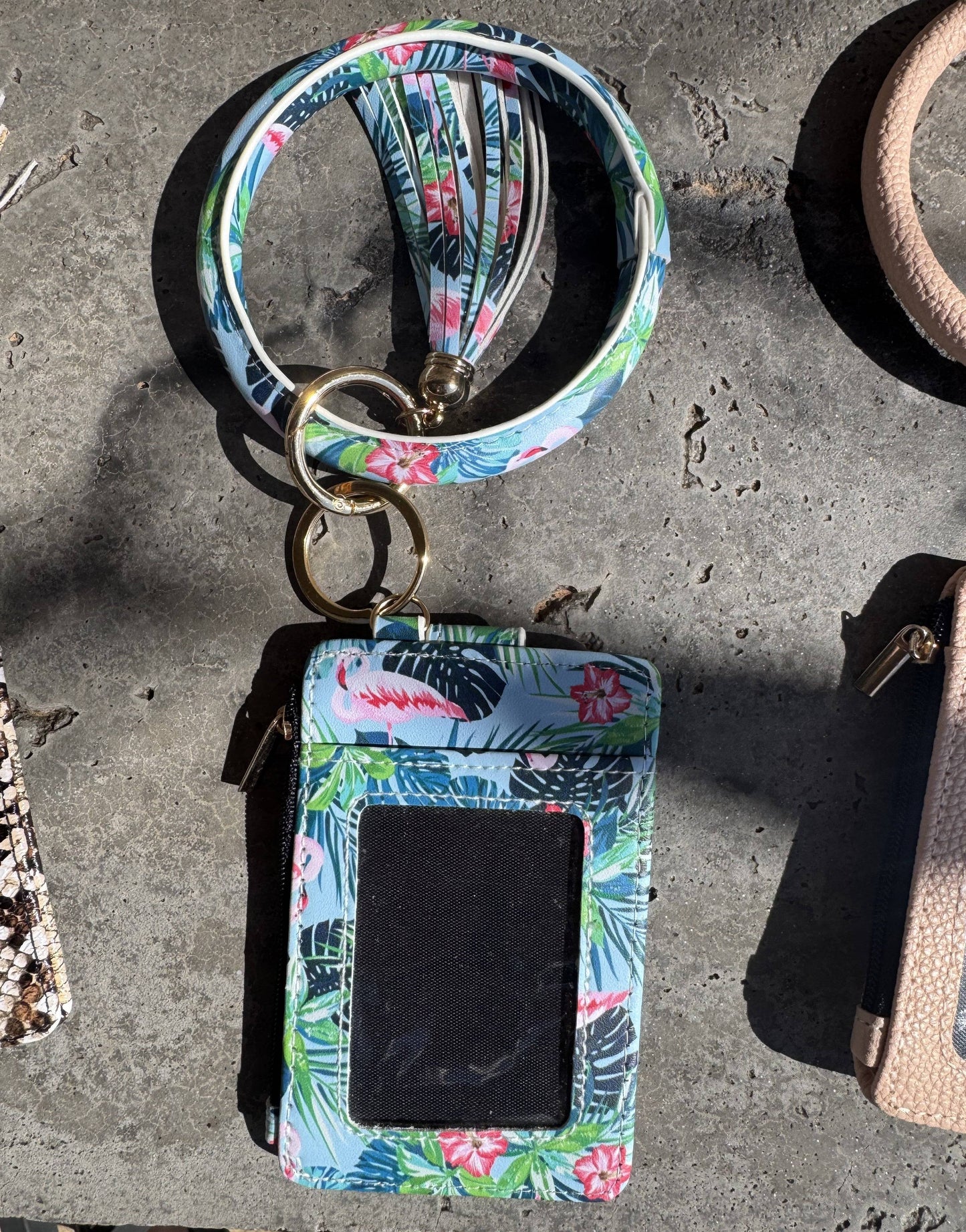 Zayley Key Ring Bangle Credit Card Zipper Wallet
