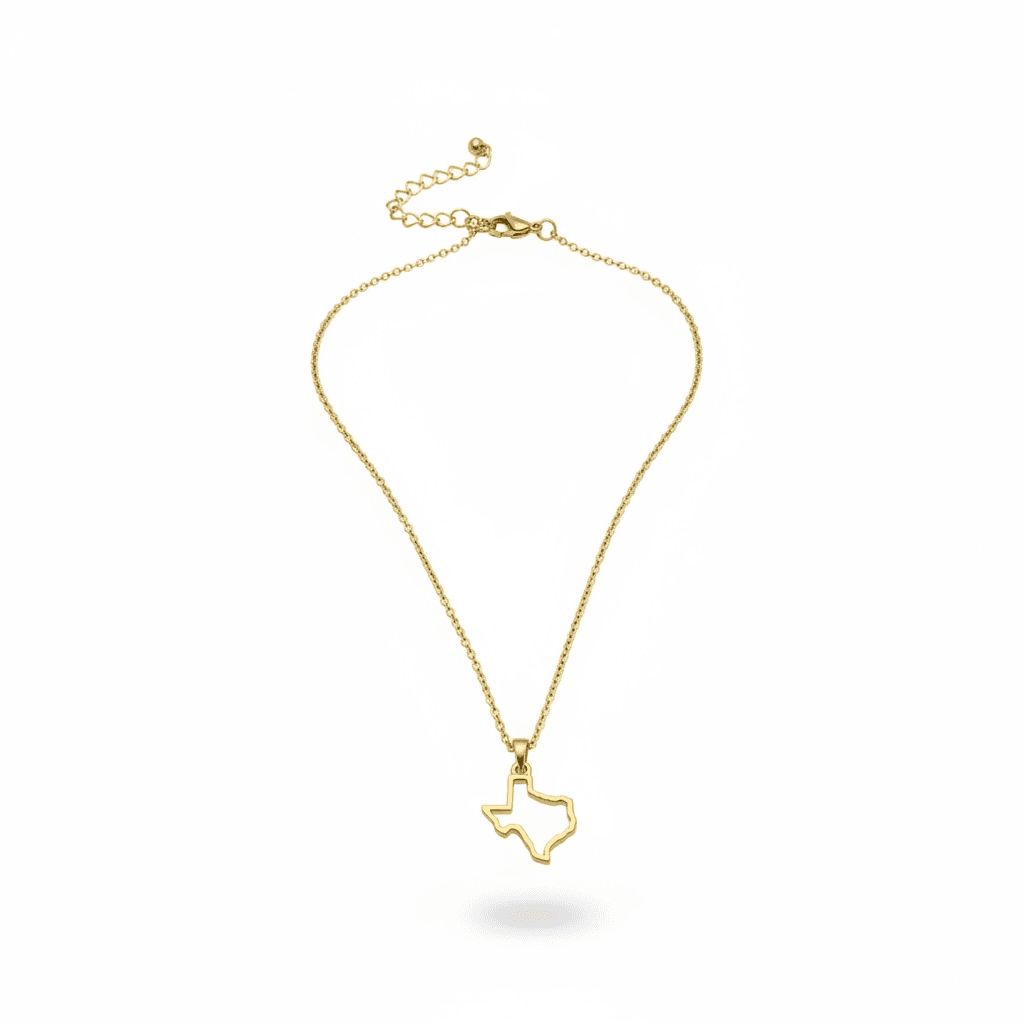 Texas Outline Necklace - Show Your State Pride