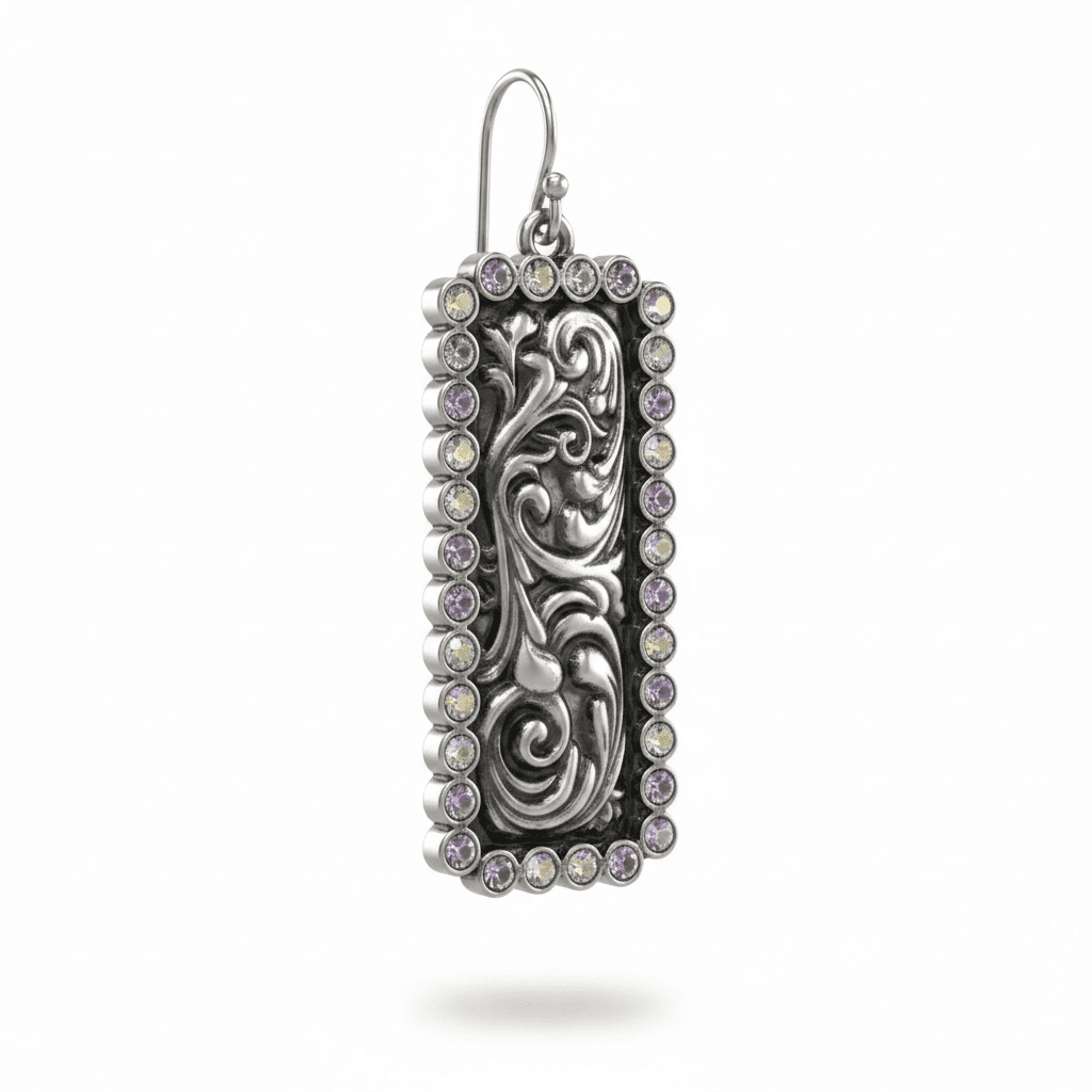 Western Rhinestone Earrings - Elegant Style