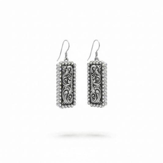 Western Rhinestone Earrings - Elegant Style
