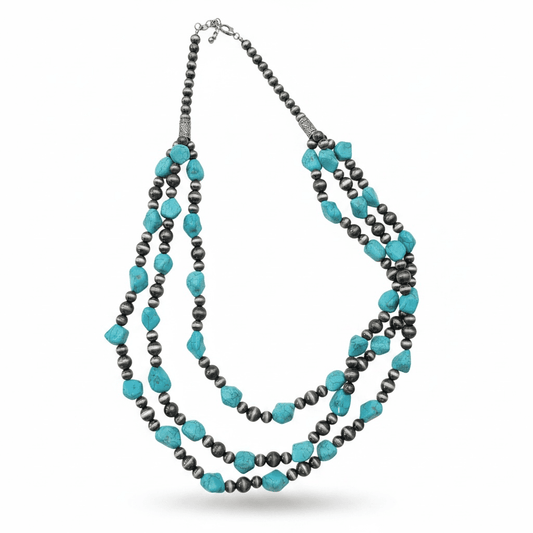 Turquoise Nugget Necklace - Southwestern Style Jewelry