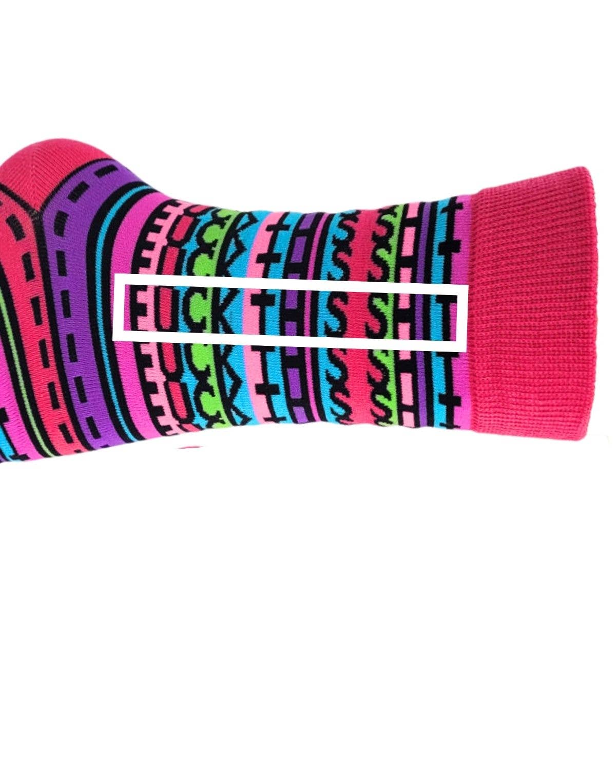 Fuck This Shit - Sideways Secret Message - Women's Socks