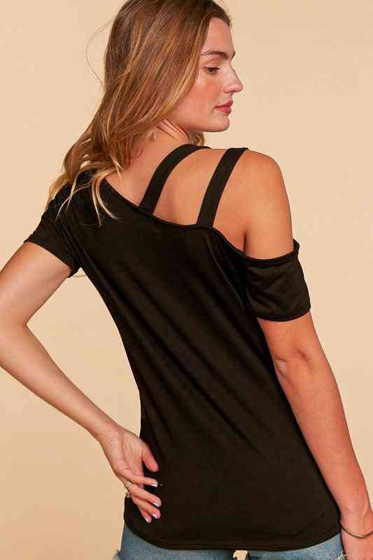 Cold Shoulder Top - The Swanky Bee